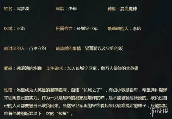 王者荣耀沈梦溪资料全面介绍