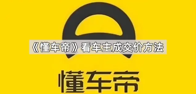 《懂车帝》看车主成交价方法指南