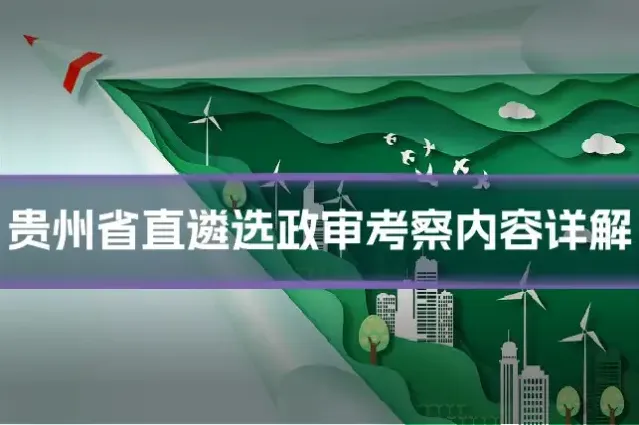 贵州省直遴选政审考察内容详解