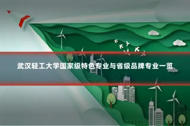 武汉轻工大学国家级特色专业与省级品牌专业一览