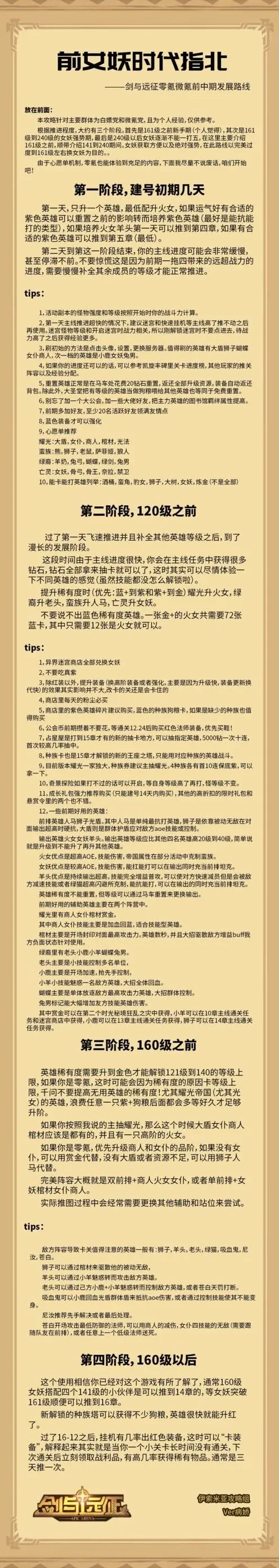 剑与远征阵容搭配