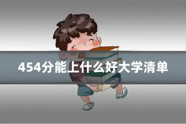 454分能上什么好大学清单