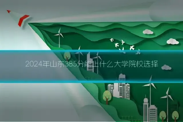 2024年山东385分能上什么大学院校选择