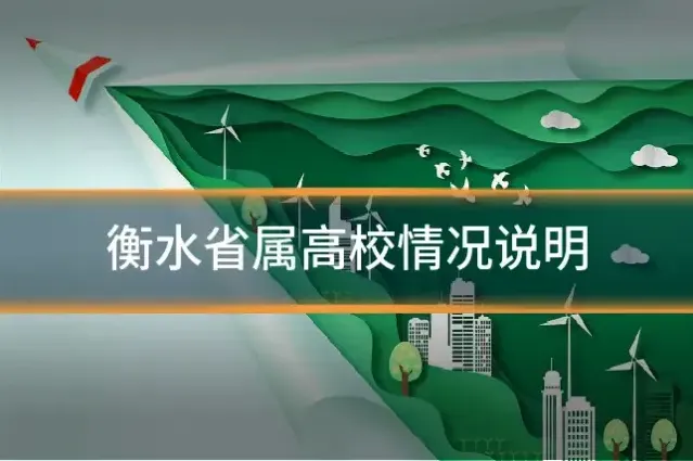 衡水省属高校情况说明