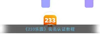 233乐园实名认证流程详解