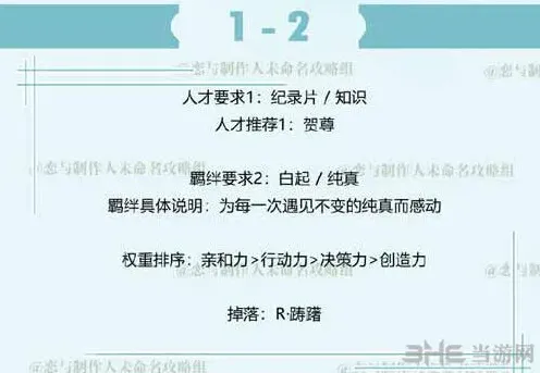 恋与制作人白起1-2副本通关技巧