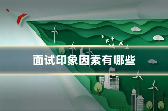 面试印象因素有哪些