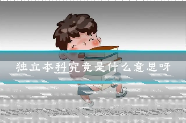 独立本科究竟是什么意思呀