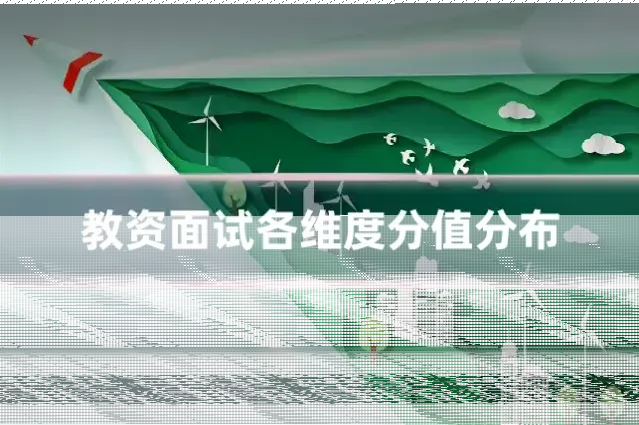 教资面试各维度分值分布
