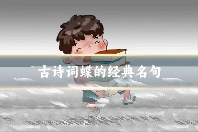 古诗词蝶的经典名句