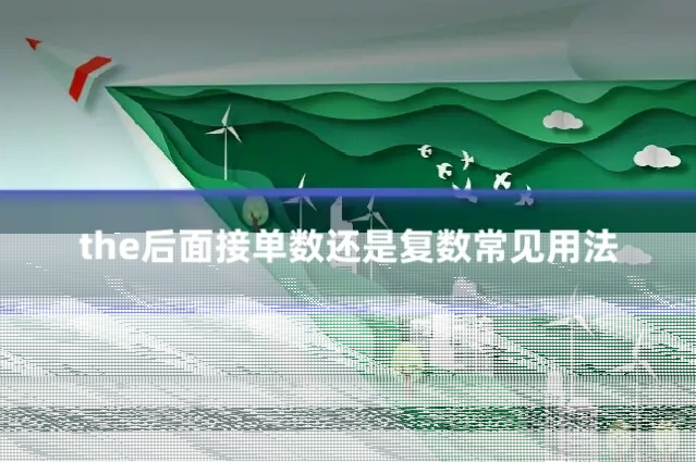 the后面接单数还是复数常见用法