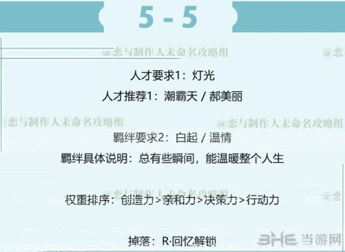 恋与制作人白起拍摄副本第五章5-5打法教程