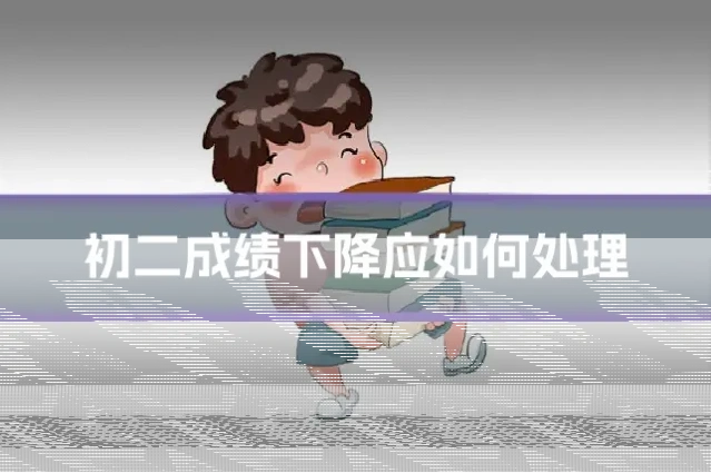 初二成绩下降应如何处理