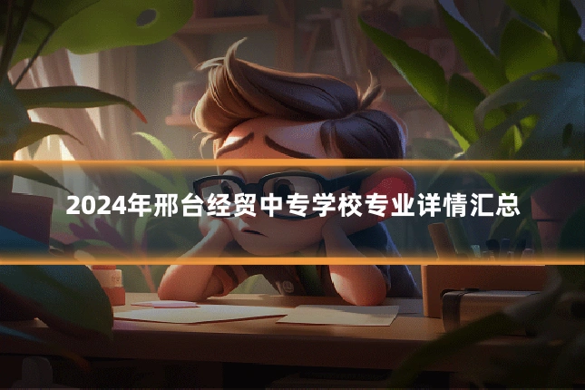 2024年邢台经贸中专学校专业详情汇总
