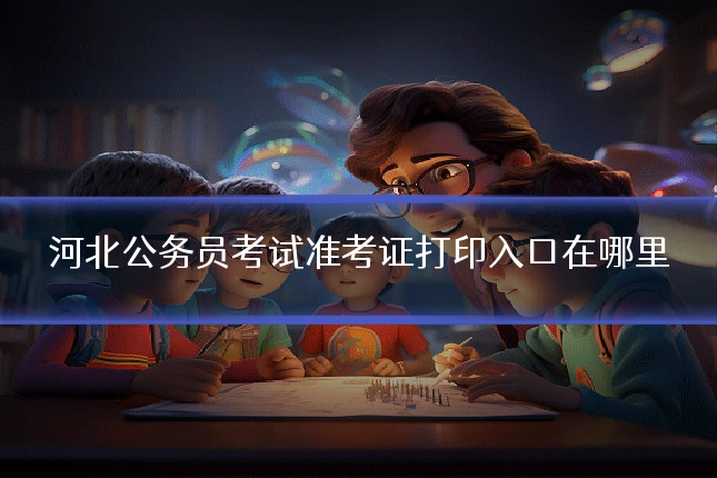 河北公务员考试准考证打印入口在哪里