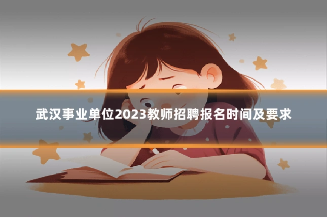 武汉事业单位2023教师招聘报名时间及要求