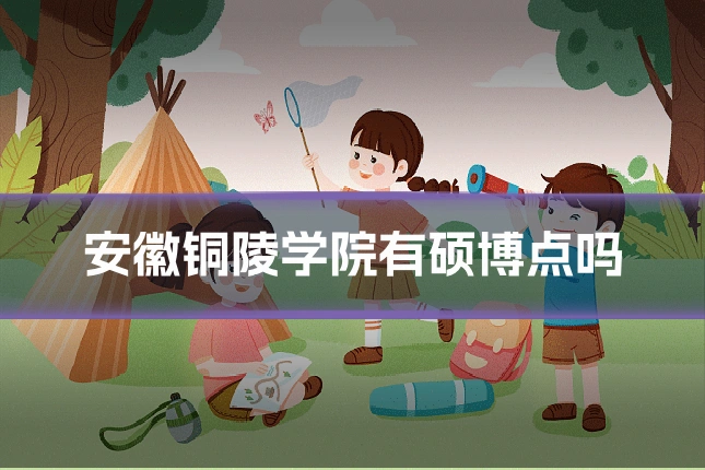 安徽铜陵学院有硕博点吗