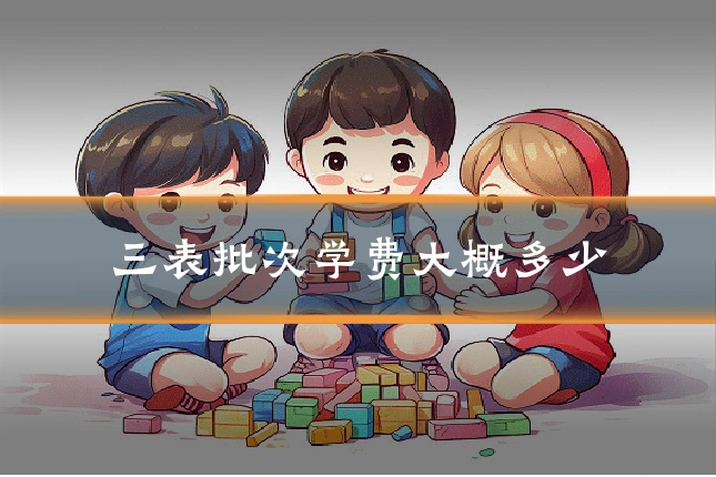 三表批次学费大概多少
