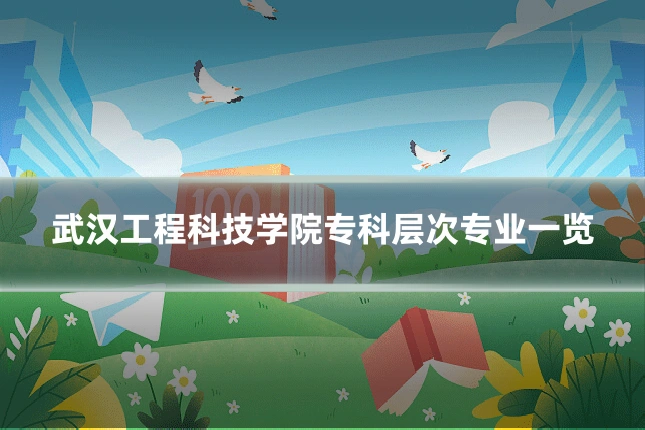 武汉工程科技学院专科层次专业一览