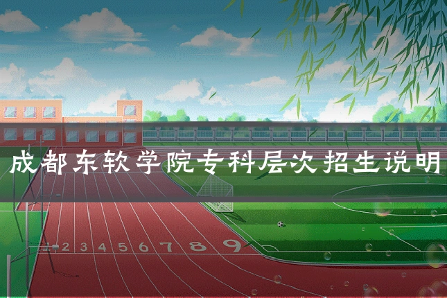 成都东软学院专科层次招生说明