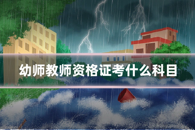 幼师教师资格证考什么科目