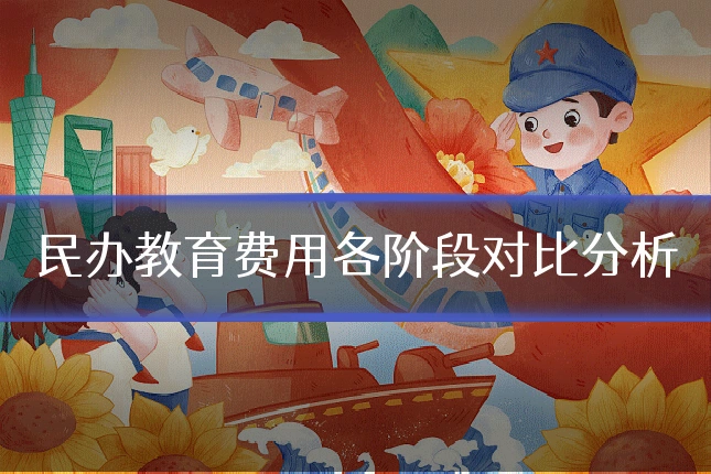 民办教育费用各阶段对比分析