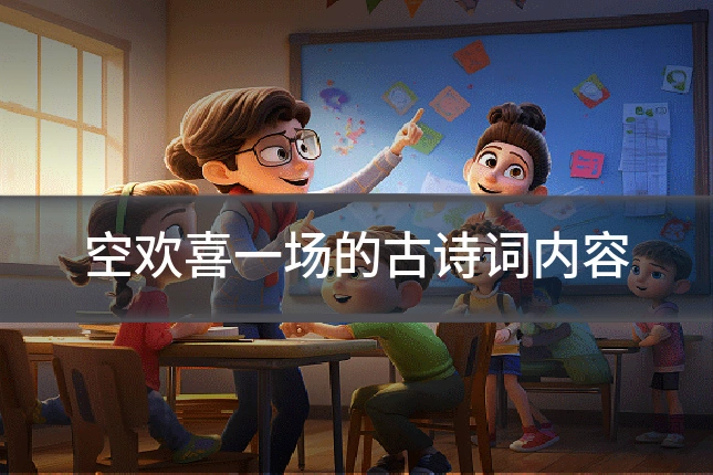 空欢喜一场的古诗词内容