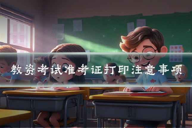 教资考试准考证打印注意事项