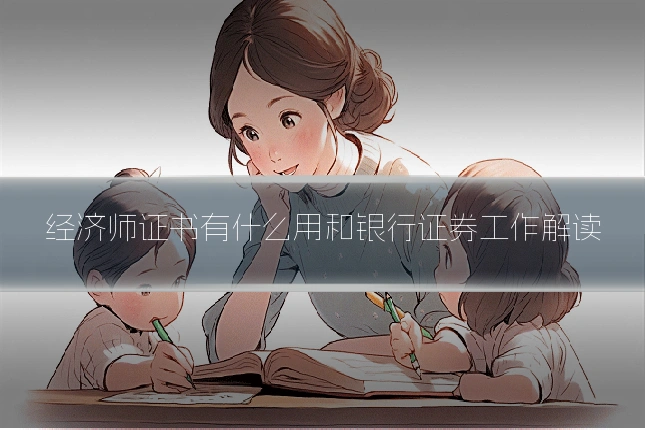 经济师证书有什么用和银行证券工作解读