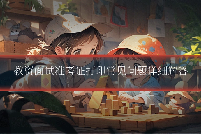 教资面试准考证打印常见问题详细解答