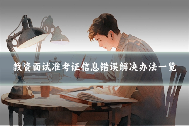 教资面试准考证信息错误解决办法一览