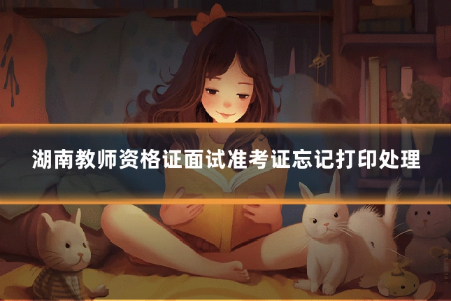 湖南教师资格证面试准考证忘记打印处理