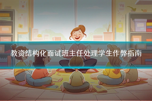 教资结构化面试班主任处理学生作弊指南