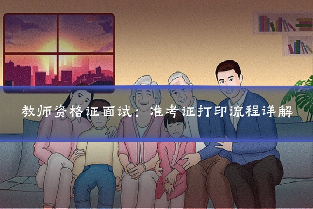 教师资格证面试:准考证打印流程详解