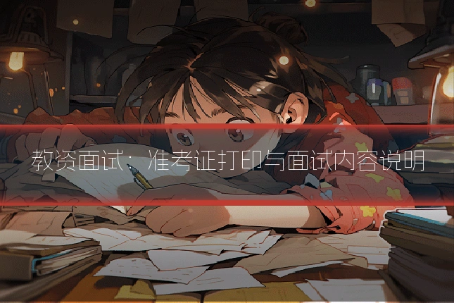 教资面试:准考证打印与面试内容说明