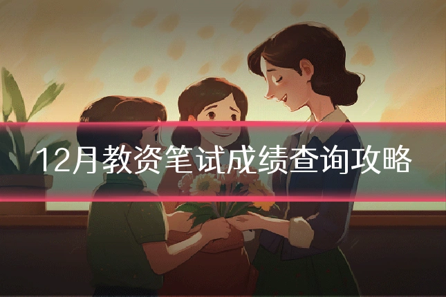 12月教资笔试成绩查询攻略