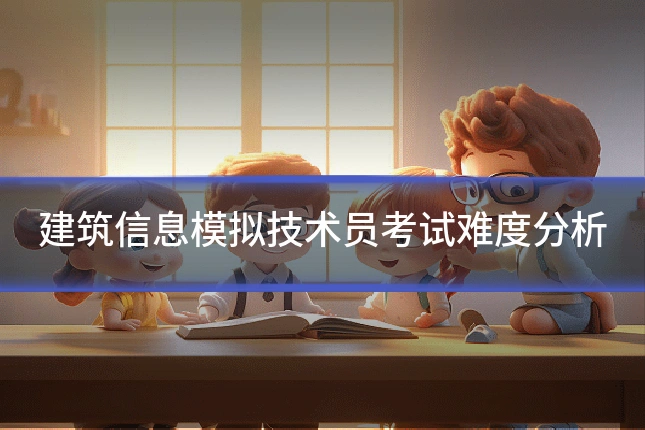 建筑信息模拟技术员考试难度分析