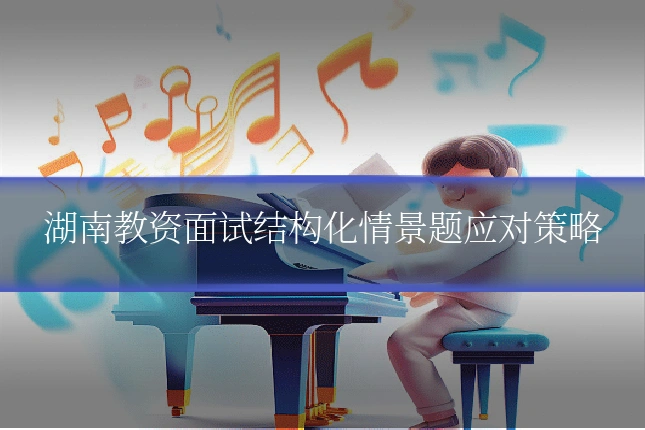 湖南教资面试结构化情景题应对策略