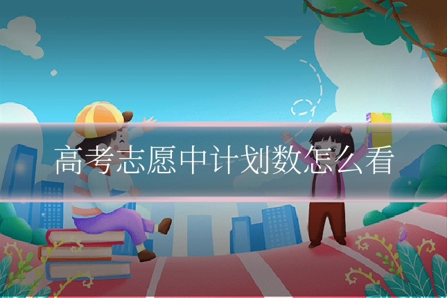 高考志愿中计划数怎么看