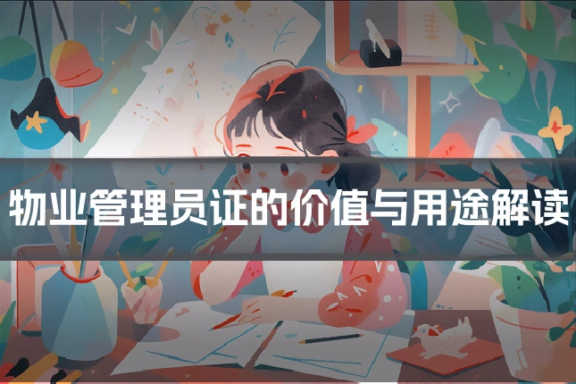 物业管理员证的价值与用途解读