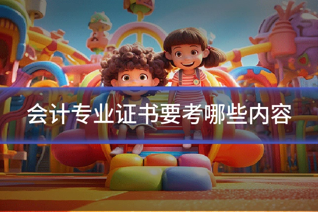 会计专业证书要考哪些内容