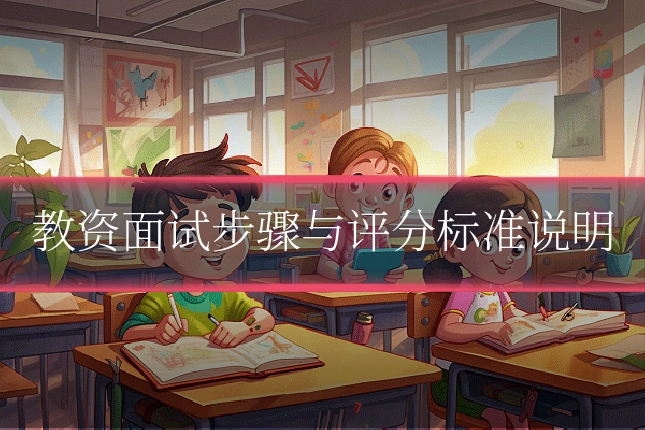 教资面试步骤与评分标准说明