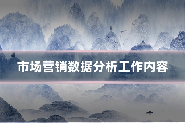 市场营销数据分析工作内容