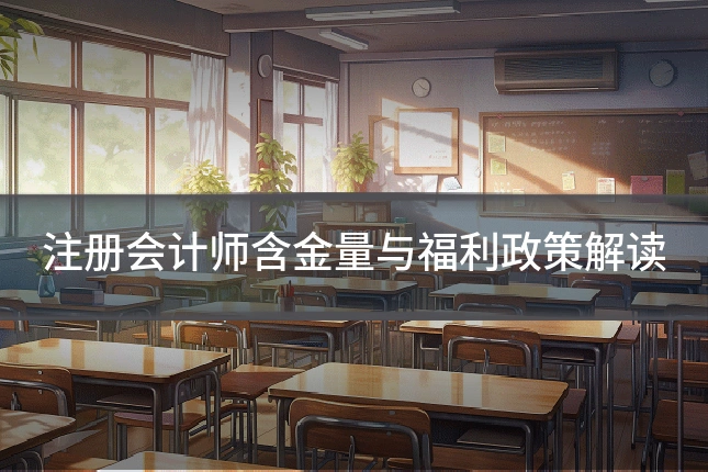 注册会计师含金量与福利政策解读