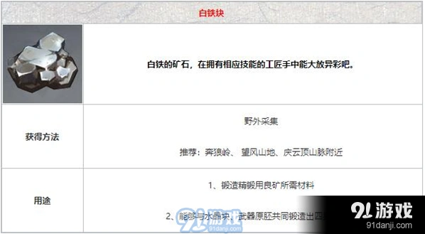 原神白铁块采集位置大全