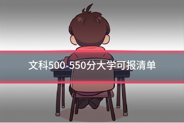 文科500-550分大学可报清单