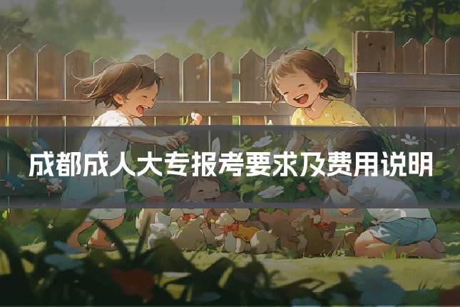 成都成人大专报考要求及费用说明