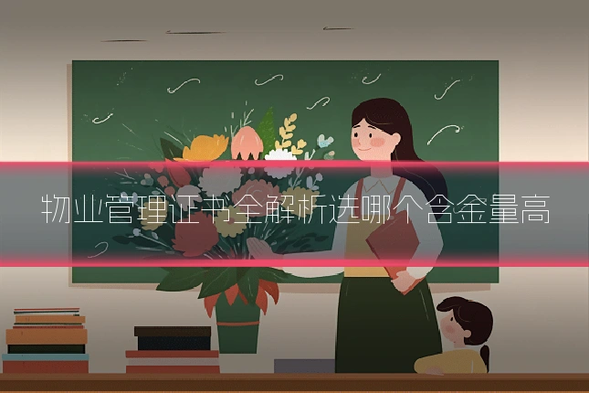 物业管理证书全解析选哪个含金量高