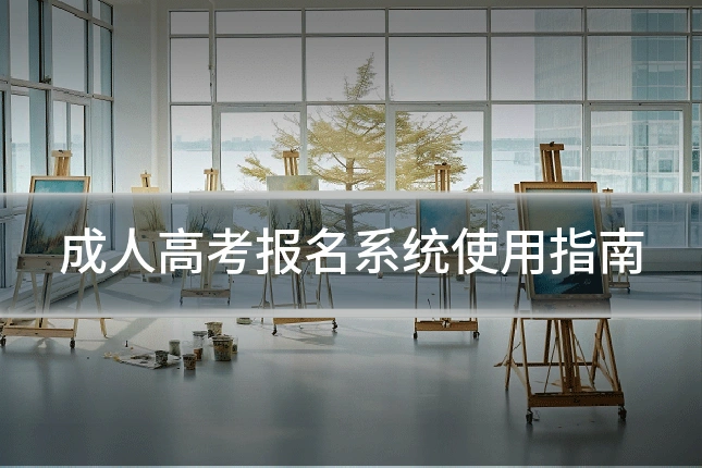 成人高考报名系统使用指南
