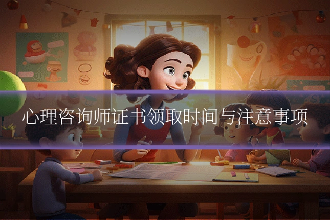 心理咨询师证书领取时间与注意事项